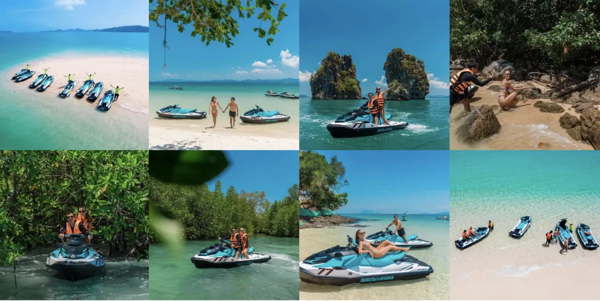 Jet Ski со слонами