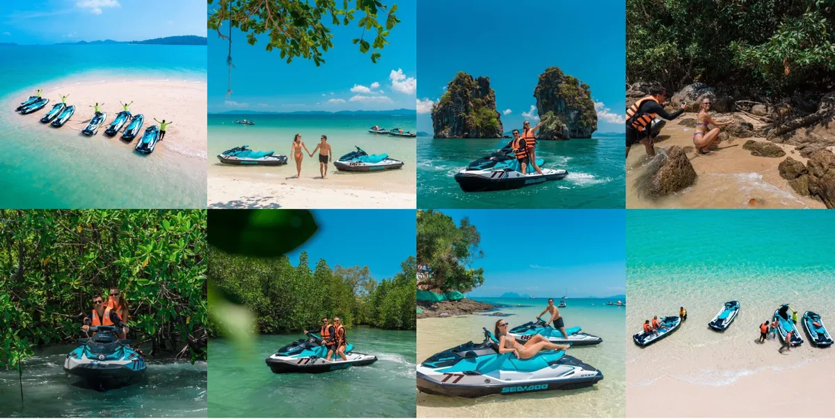 Jet Ski со слонами